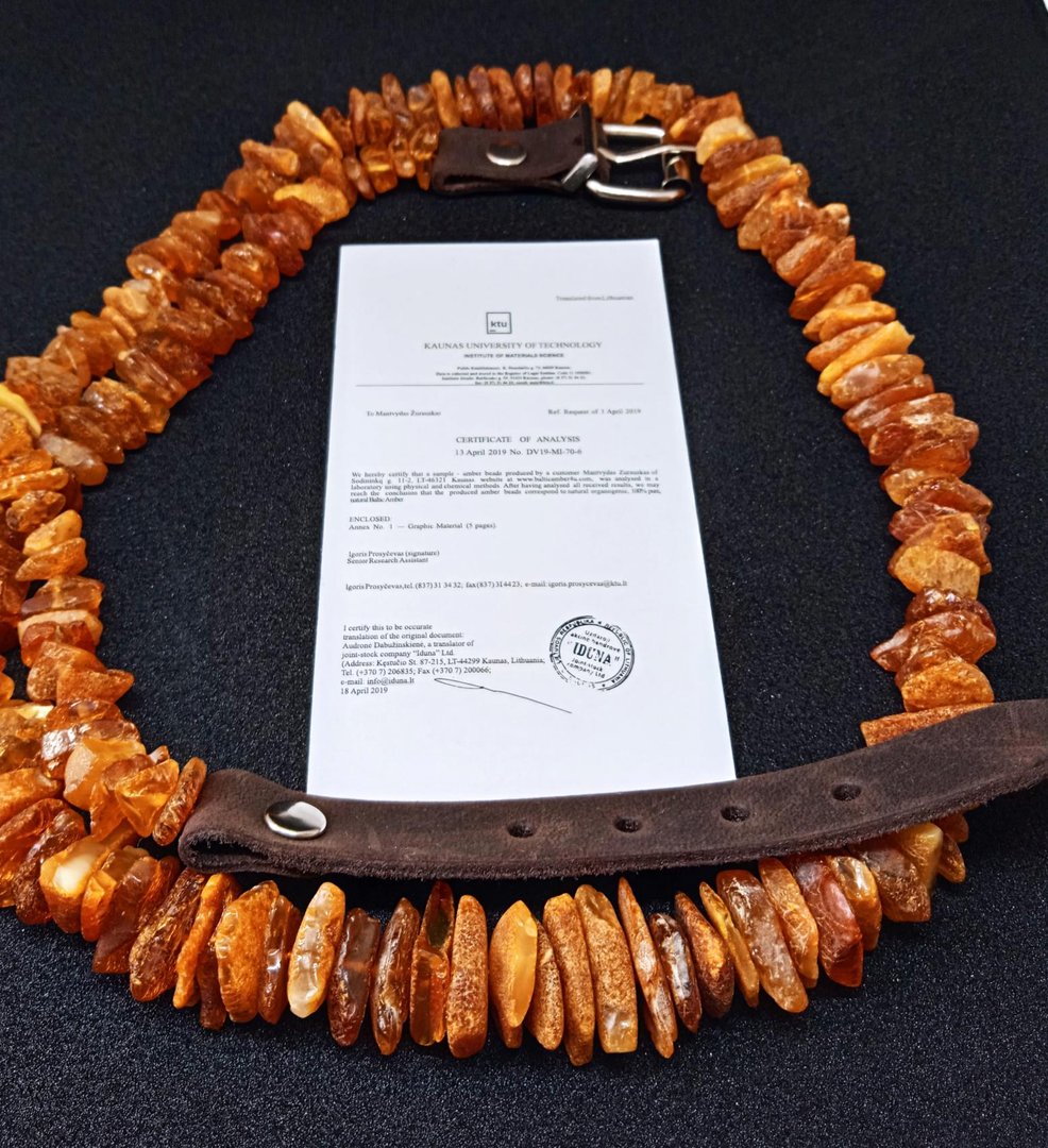 Collar ámbar báltico crudo 65-67cm